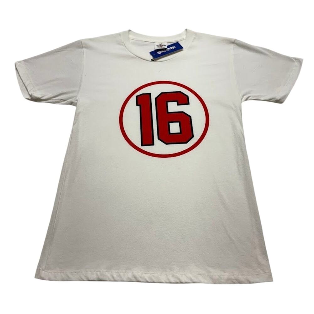 Charlie Hustle Retro Len Dawson “16” KC Chiefs White Graphic T Shirt NEW Size S